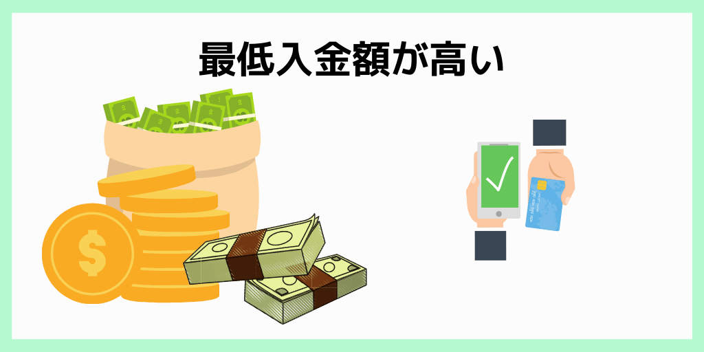 最低入金額が高い